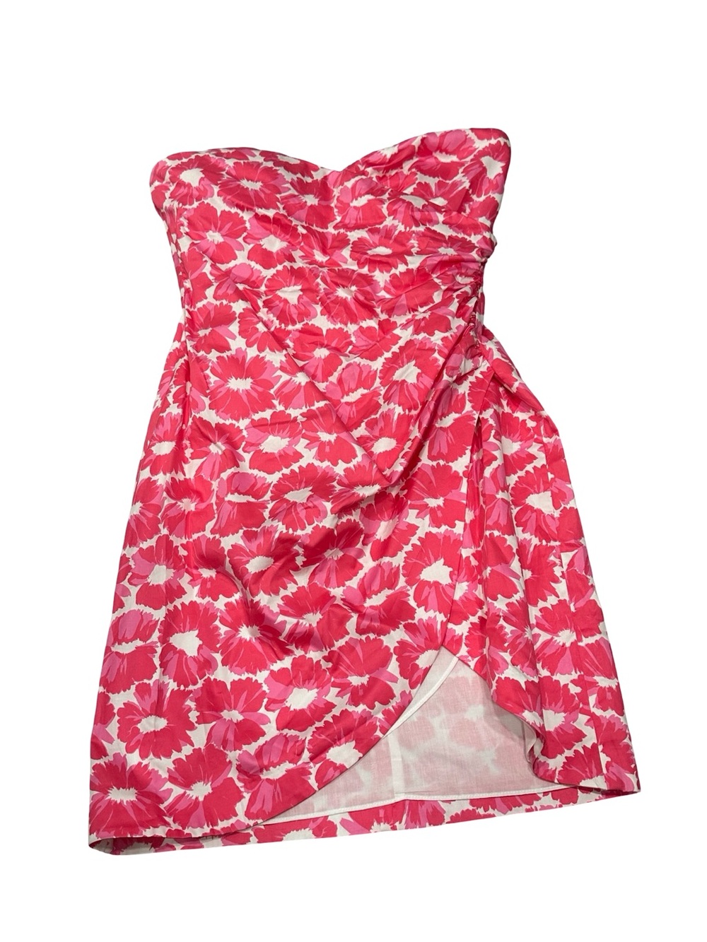 EUC Milly Women’s Size 8 Strapless Pink Floral Cocktail Dress